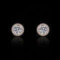 S925 Rose gold plated Moissanite studs.
