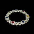 18k gold plated iced eye bracelet.