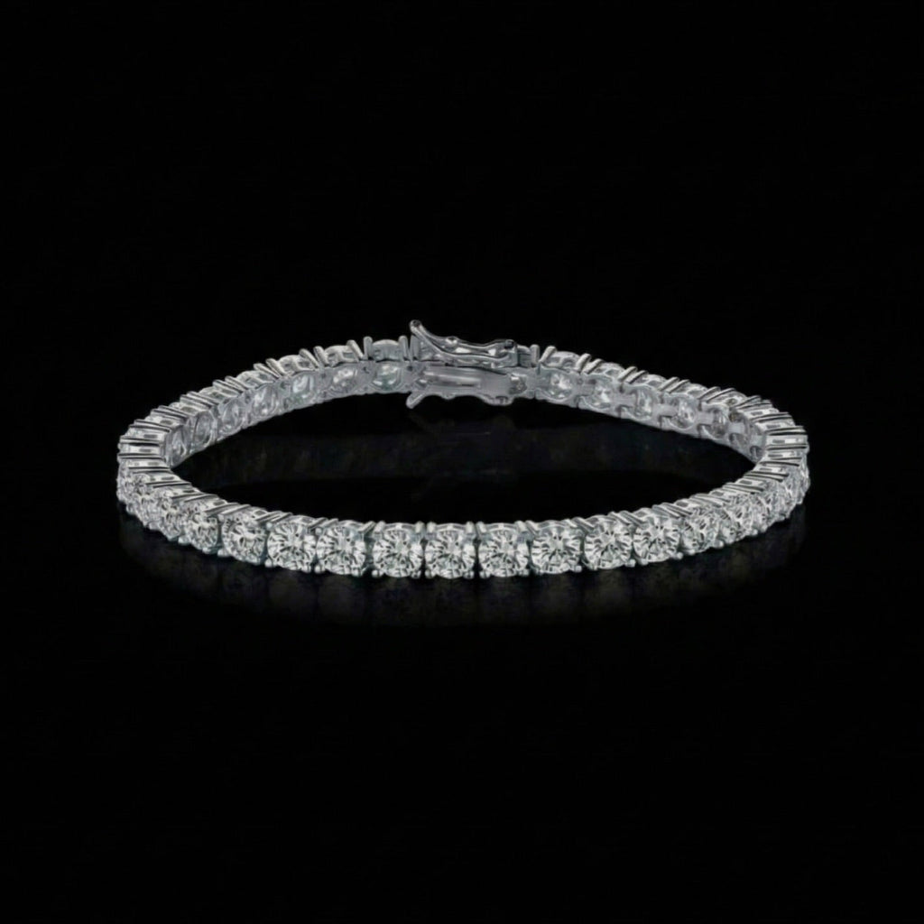 18k gold plated 4mm tennis bracelet.