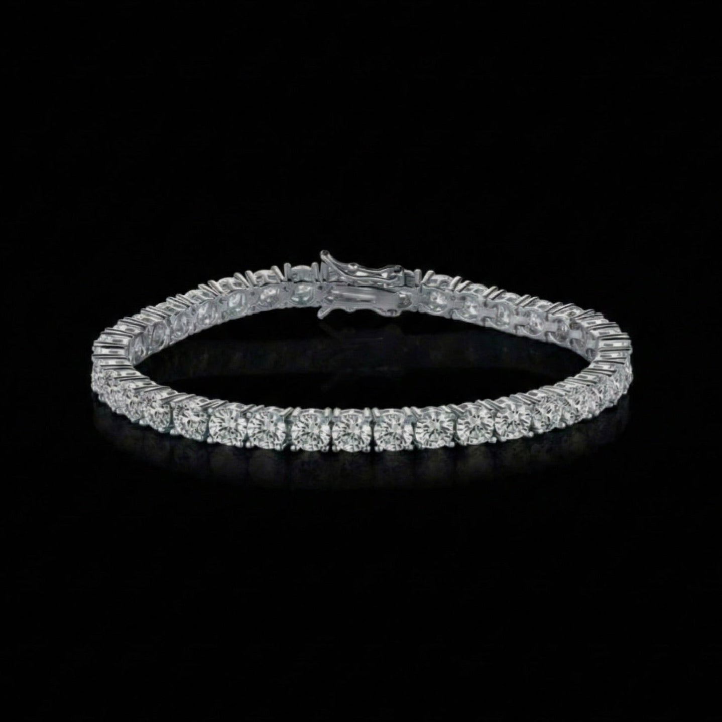 18k gold plated 4mm tennis bracelet.