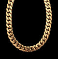 Stainless Steel 18k gold plated Cuban link necklace.