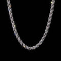 White Gold Plated Iced Out Rope Chain.