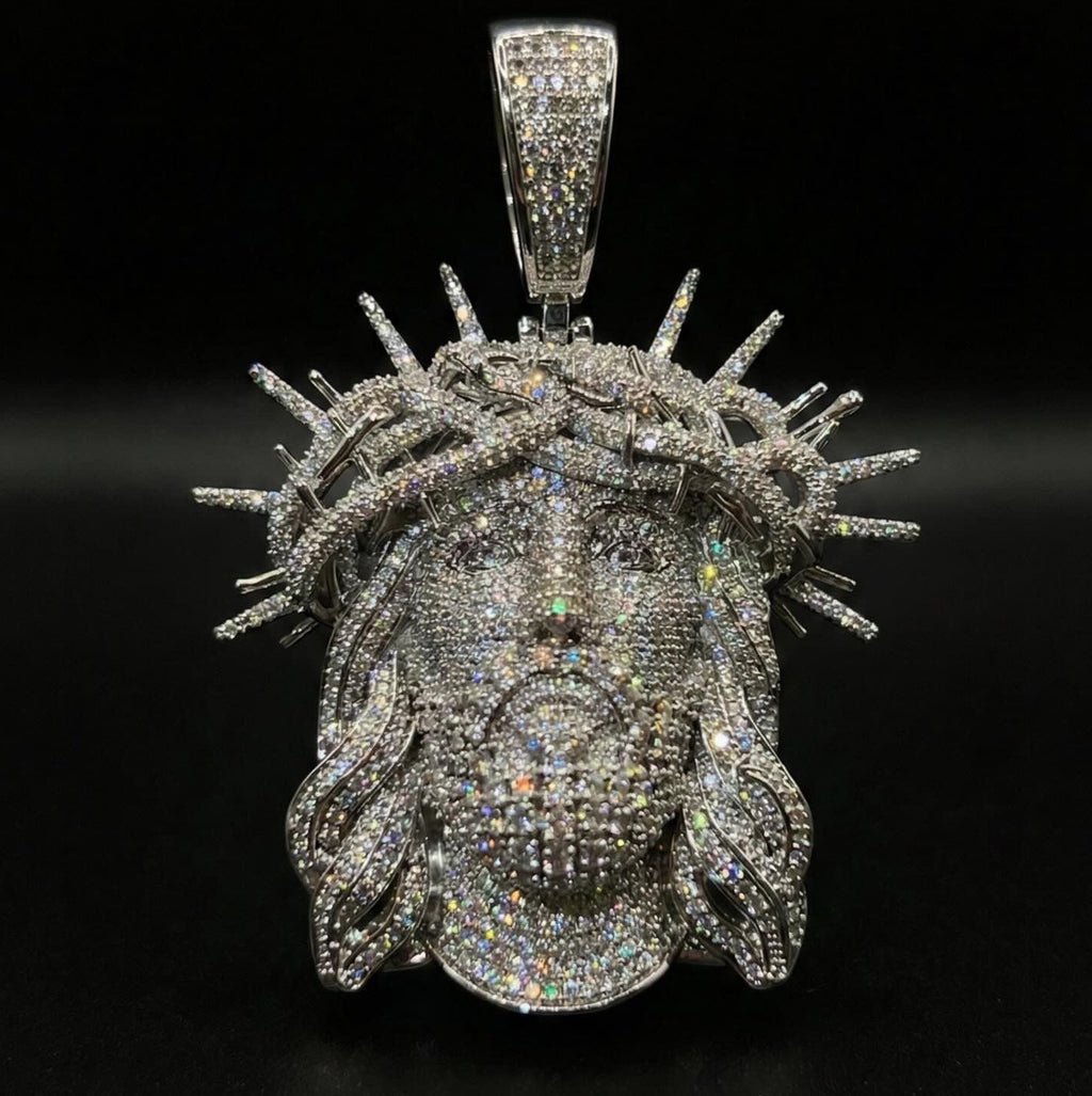 18k Gold Plated Bust down God Pendant.