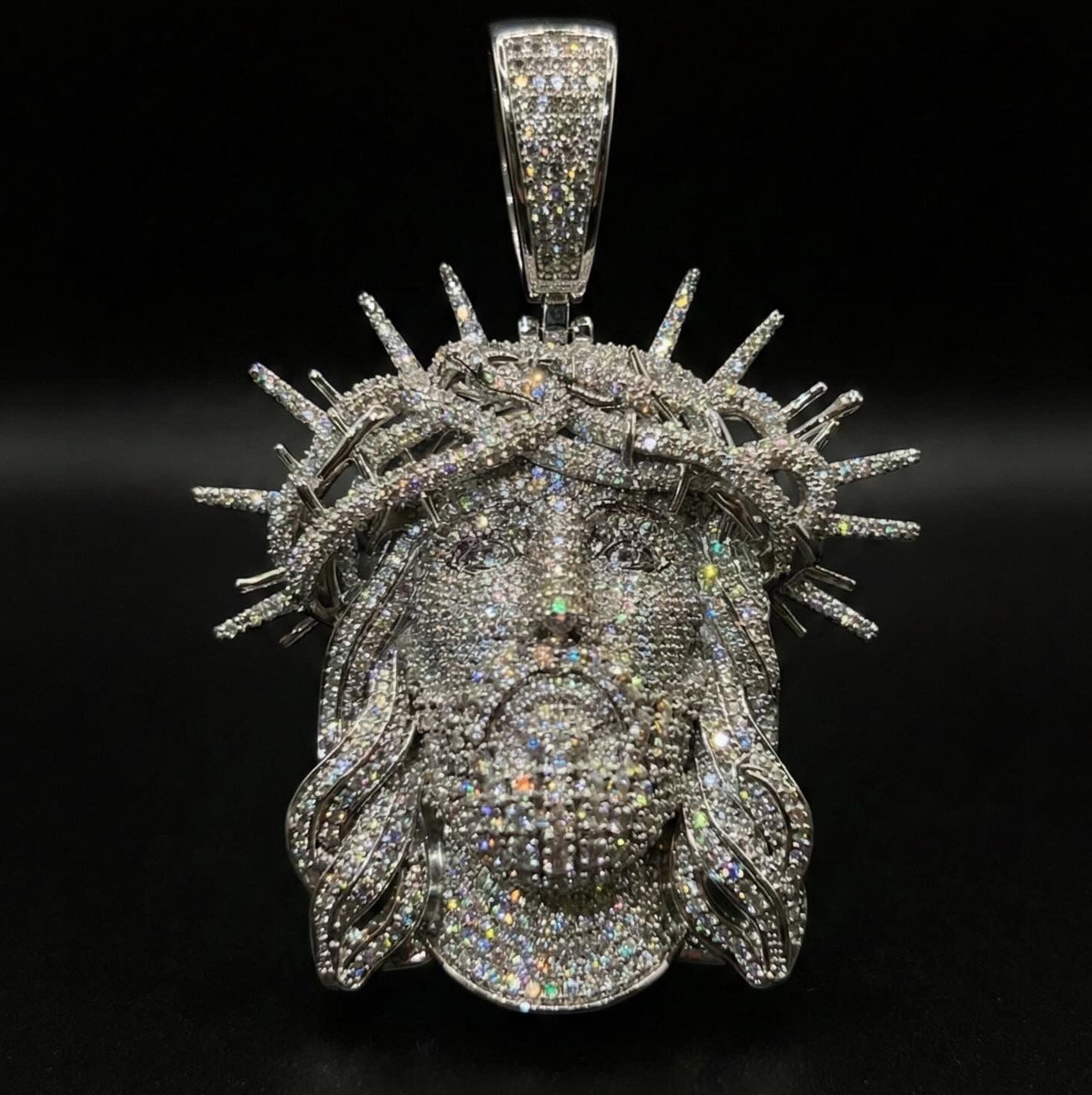 18k Gold Plated Bust down God Pendant.
