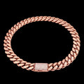 Stainless Steel 18k Rose gold plated Cuban Link Chain.